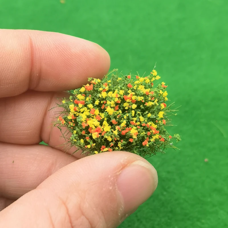 5 ชิ้น/ล็อตหญ้า Cluster สําหรับรถไฟรุ่นรถไฟฉากหญ้า Diorama 1/35 scale Miniature Grass Cluster Tuft ดอกไม้