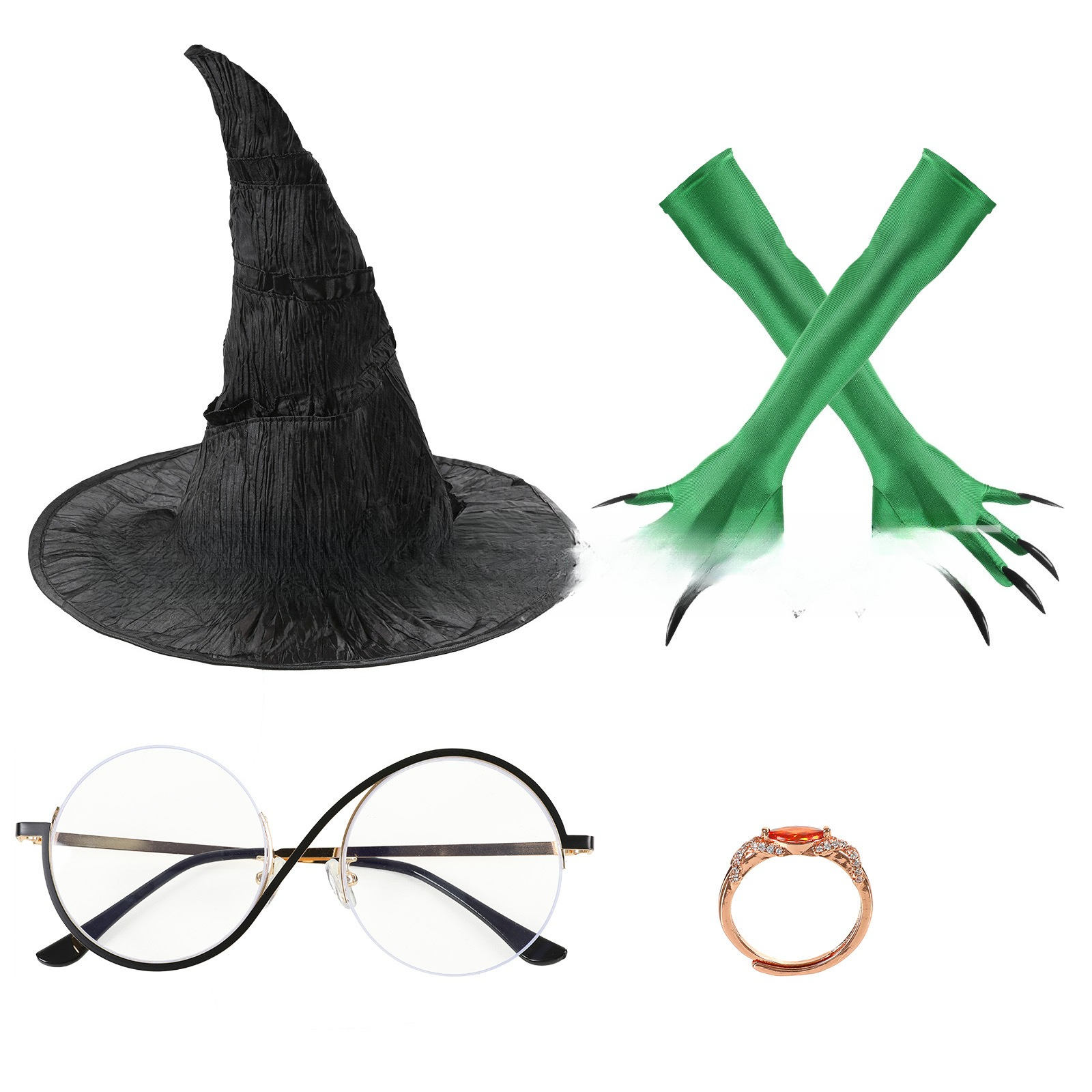 Halloween witch hat Elphaba wizard suit party cosplay festival party dress up props