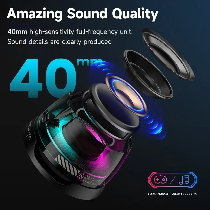G200 portable mini magnetic bluetooth speaker RGB light speaker mobile phone holder wireless speaker home ktv machine