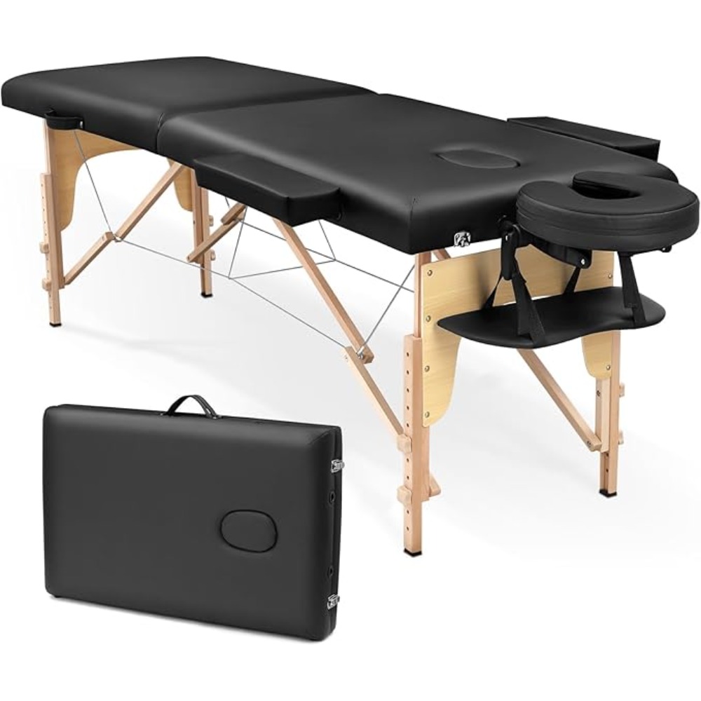 Massage Table Portable Lash Bed: Foldable Physical Therapy Table for Spa Tattoo (Purple)