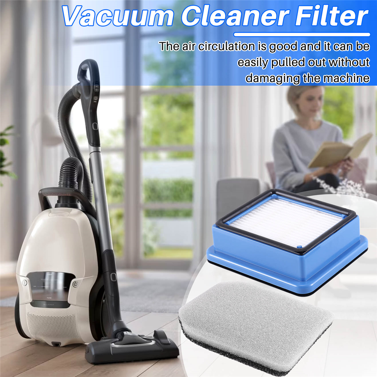 แผ่นกรอง Hepa ทดแทนสําหรับอะไหล่เครื่องดูดฝุ่น Q6 Q8 WQ61/WQ71/WQ81