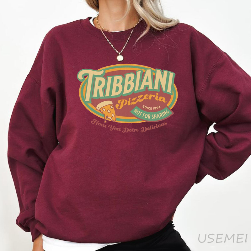 Sudadera Tribbiani para mujer, sudaderas de programa de televisión de los años 90, jersey estampado de cómo hacerlo, Top de manga larga con capucha, ropa para mujer