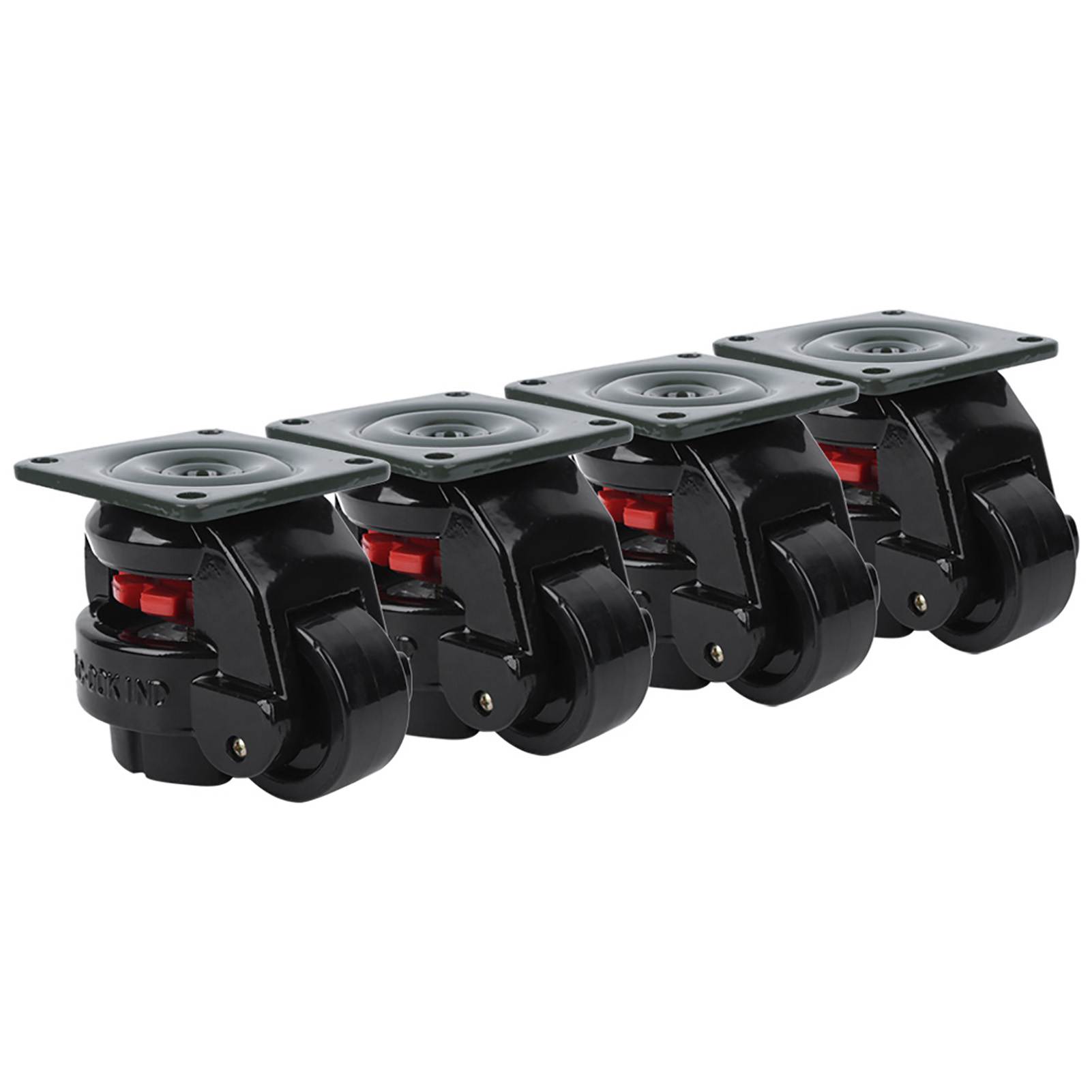Rodízio de ajuste de nível, 4 unidades, GD-60F, roda de rolo industrial resistente, rodas de nivelamento, roda de rolo industrial
