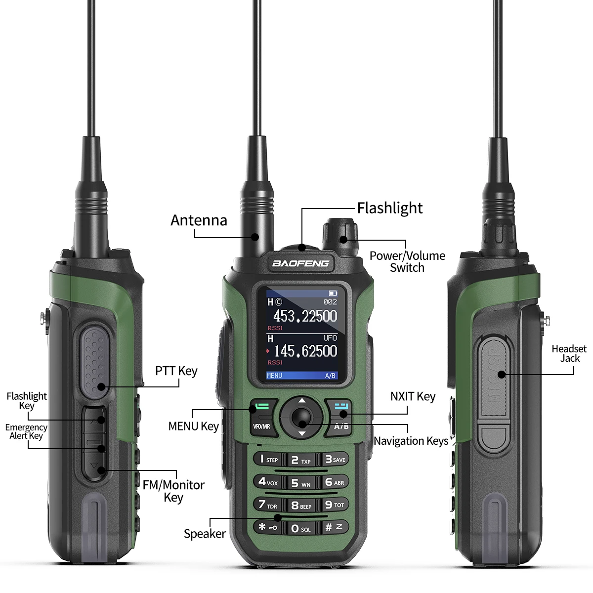 Baofeng UV-21 Pro V2 Walkie Talkie Wireless Copy Frequency Full Band Powerful Long Range Two Way Radio UV-5R Radio