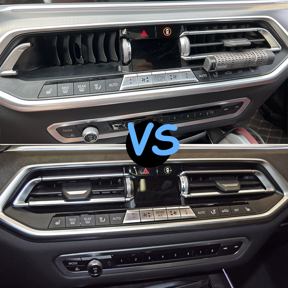 車のフロント左右ミドル AC ベントグリルエアコンブレードスライダークリップ修理キット BMW X5 G05 X6 G06 X7 G07 64119458543