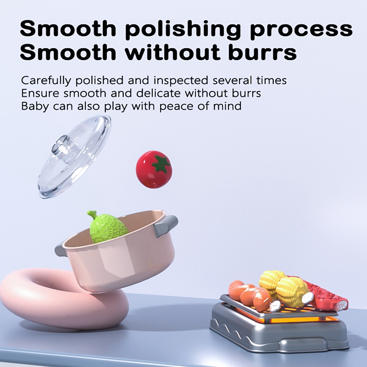 Acessórios de brinquedo de cozinha infantil, conjunto de jogo de cozinha com panelas e frigideiras, utensílios de cozinha brinquedos, conjunto de comida de jogo, vegetais de brinquedo