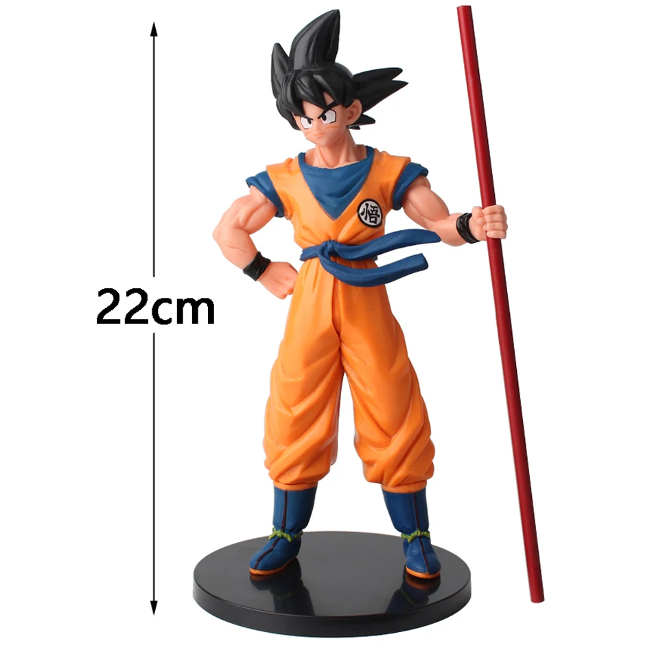 Quente dragon ball son goku super saiyan anime figura 22cm goku dbz figura de ação modelo presentes estatuetas colecionáveis para crianças