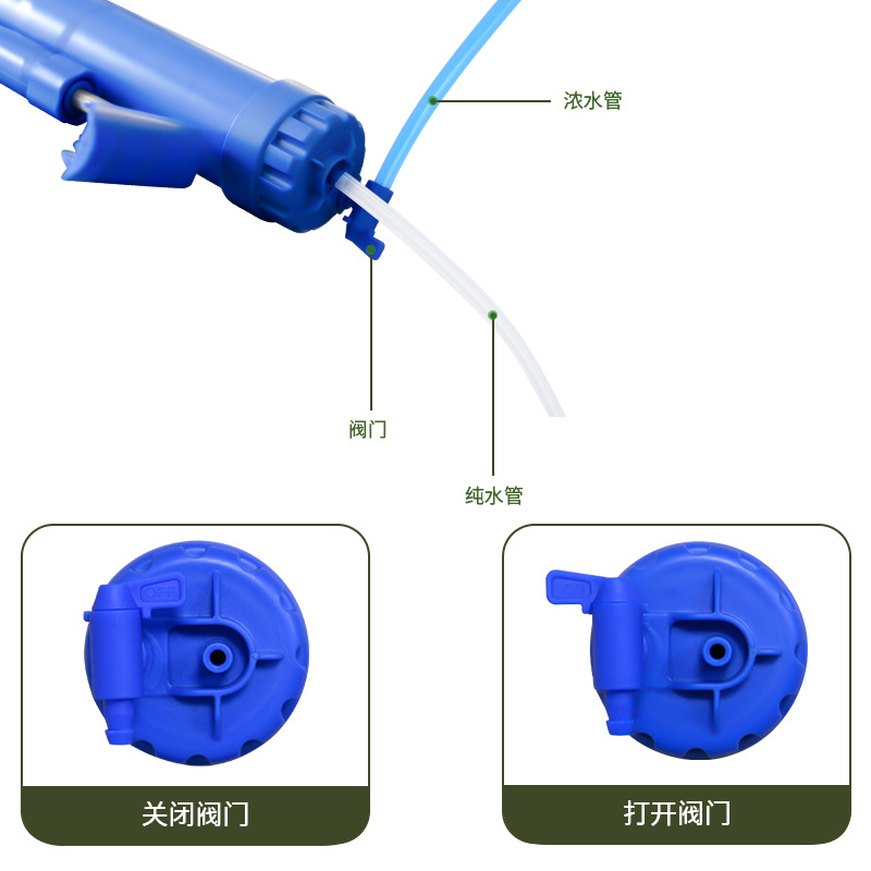 Fußgänger handpumpe Carbon Rod Composite Wasserfilter für Outdoor-Wander camping Notfall Reserve ausrüstung