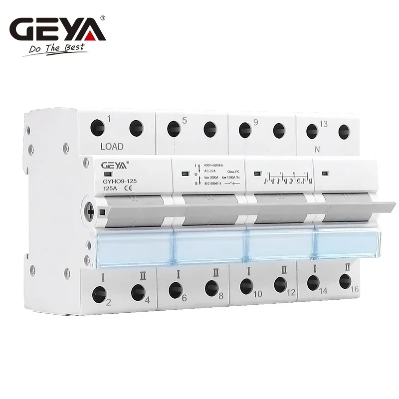 GEYA GYHO9 Manual Transfer Switch NEW Design with Indicator 63A 100A 125A MTS Dual Power Manual Conversion Isolating Switch