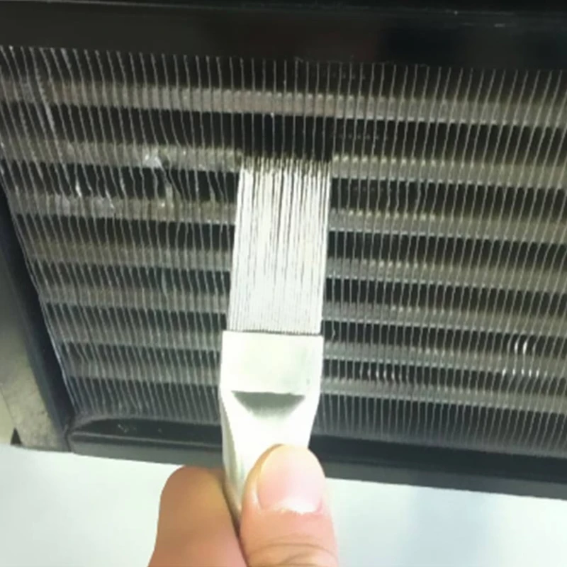 Cepillo de limpieza de aletas de condensador de aire acondicionado, cepillo de condensador de bobina, peine de aleta de CA, cepillo de aleta de refrigerador de aire de acero inoxidable
