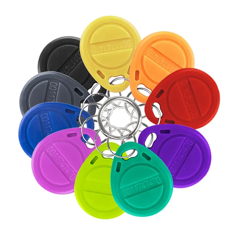 10-20pcs RFID 125KHz Key Tag TK4100 EM4100 Proximity Keyfobs Token Tags RFID Card for Access Control Time Attendance Read Only