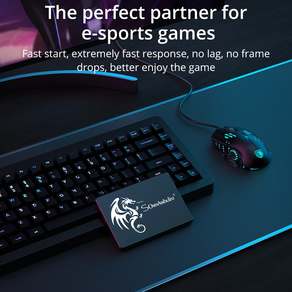 SomnAmbulist SSD 120GB 240GB 480GB 960GB Unidad de estado sólido interna Sata3 2,5 128GB 256GB 512GB 1TB 2TB SSD para PC portátil