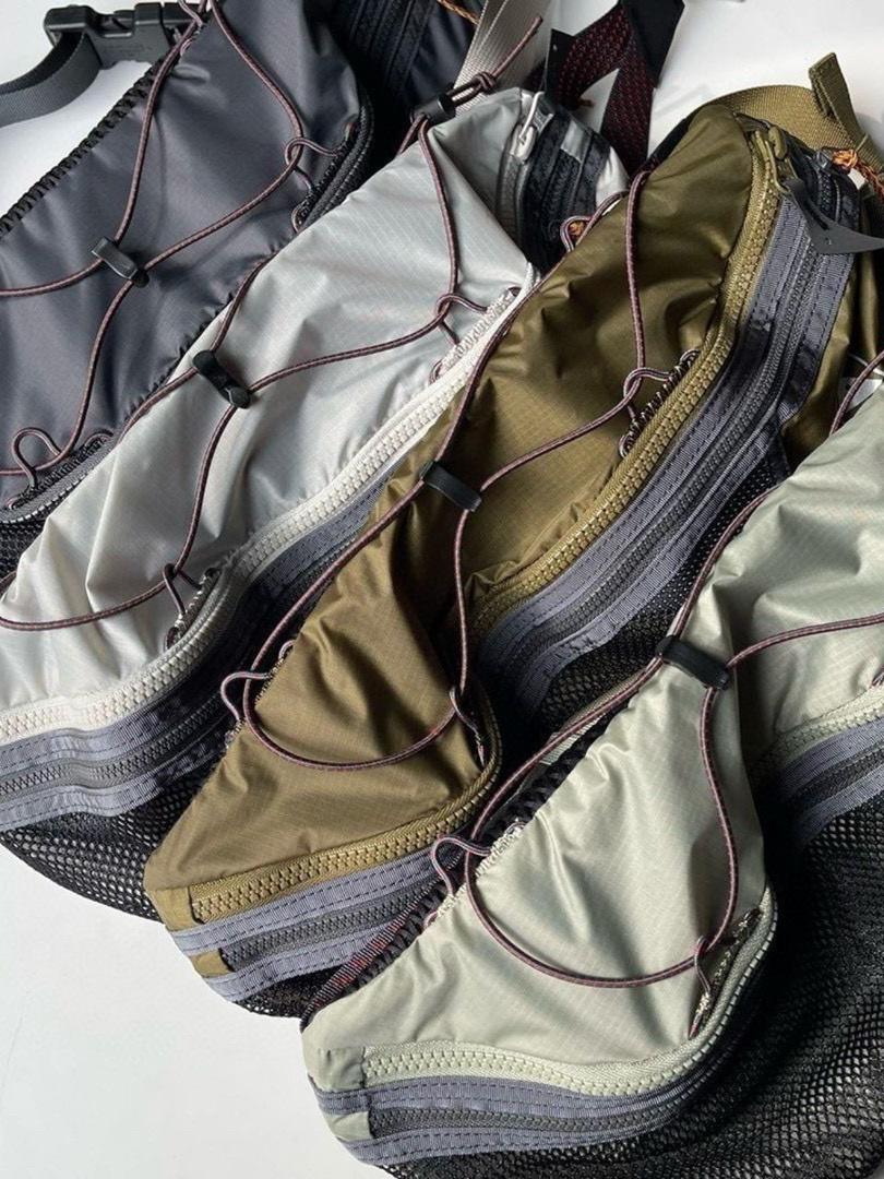 5L ユニセックスナイロンチェストバッグ高耐性アウトドアサイクリングスポーツバッグ耐摩耗性幾何学模様カジュアルスタイル折りたたみ式