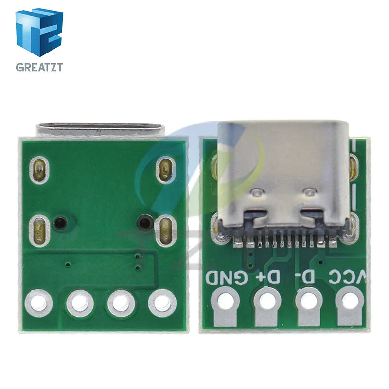 Conector USB 3,1 tipo C, adaptador de placa PCB de prueba de 16 pines, conector 16P para transferencia de Cable de línea de datos, 1/5/10 Uds.