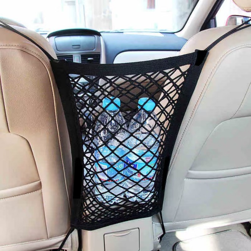 Auto Lagerung Net Tasche Zwischen Sitze Auto Teiler Pet Barriere Dehnbare Elastische Mesh Tasche Organizer Auto Zubehör