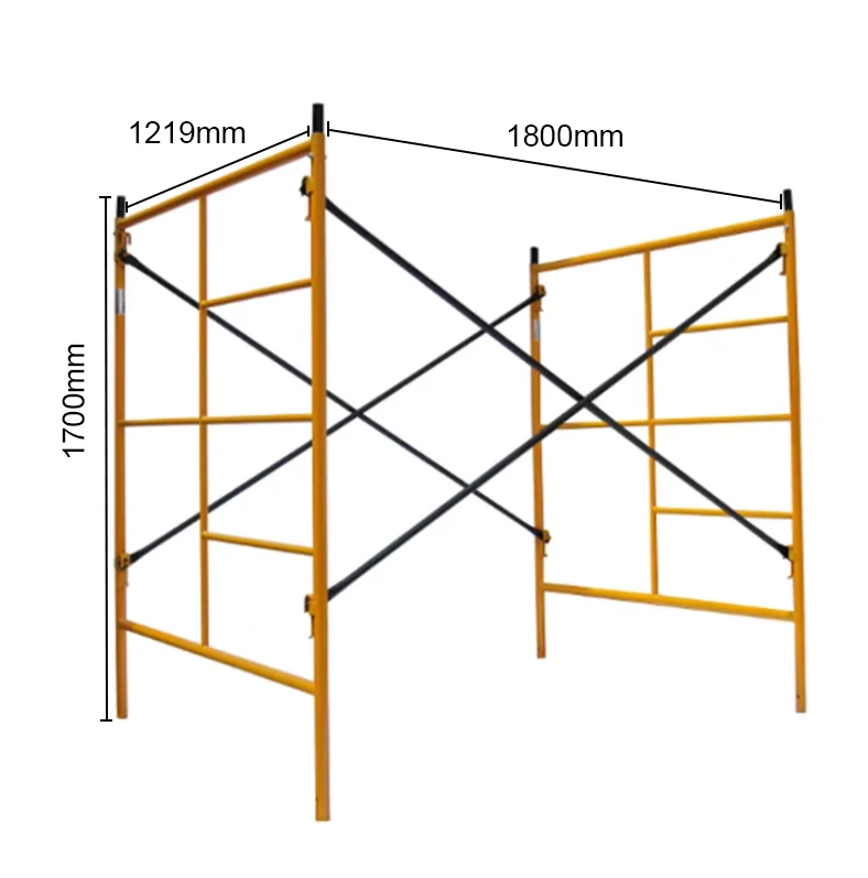Q235 Steel Construction Frame Scaffolding Set 6m Foldable Mobile Ladder with Galvanized Plank for Warehouse and Workshop Use
