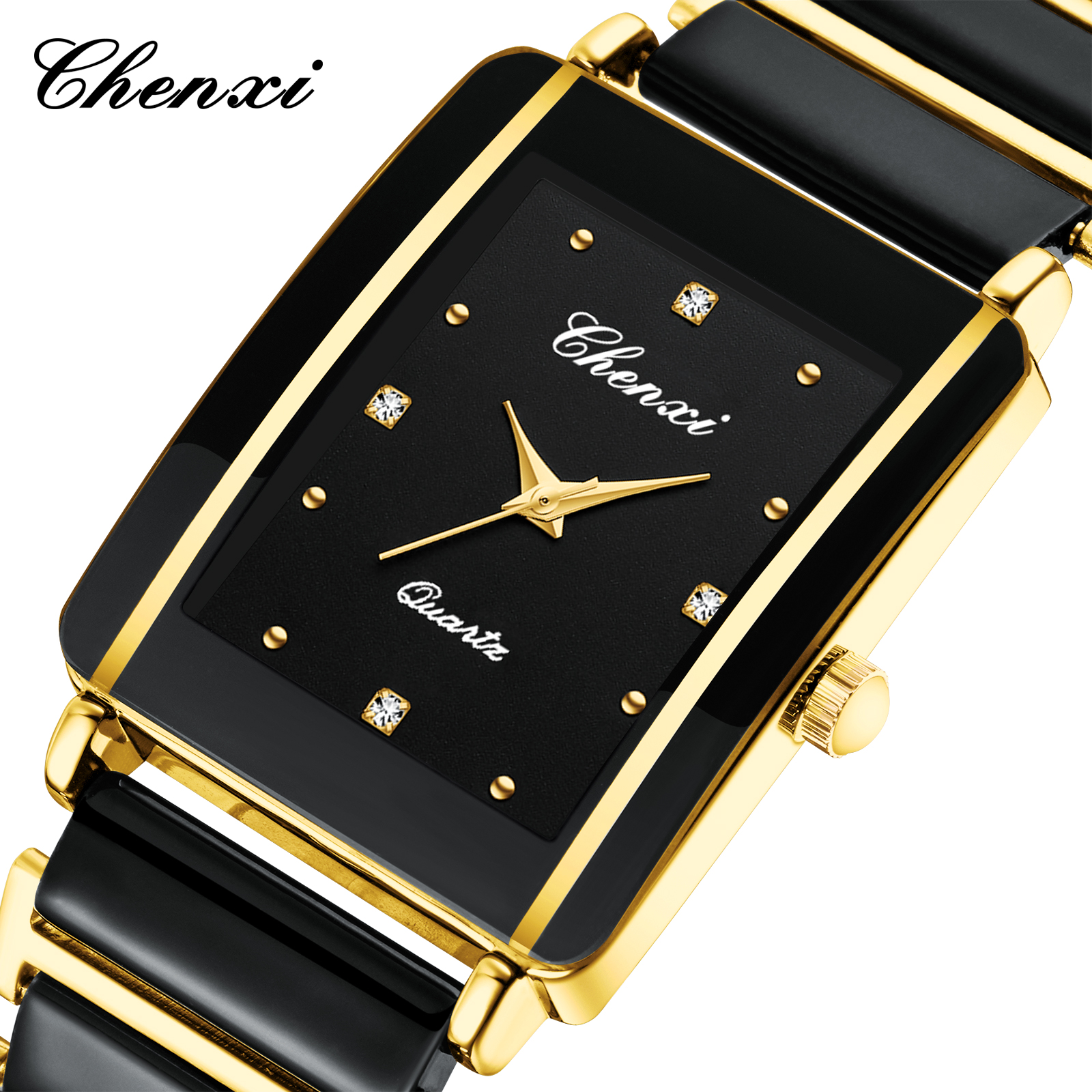 2PCS คู่นาฬิกาเซรามิคกันน้ําแฟชั่นผู้ชายและผู้หญิงนาฬิกา Reloj Mujer โรแมนติกของขวัญวันเกิดนาฬิกาข้อมือ