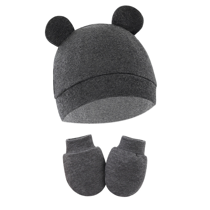 Gorro de bebé con forma de oreja para recién nacido, conjunto de calcetines y guantes, accesorios de fotografía, accesorios de moda infantil
