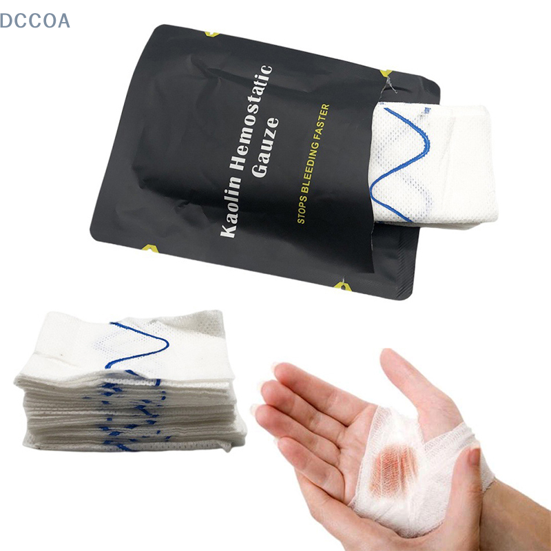 Hemostatic Kaolin Gauze COMBAT การบาดเจ็บฉุกเฉิน Z-พับที่ละลายน้ําได้สําหรับ Ifak ยุทธวิธี First Aid Kit บาดแผลทางการแพทย์ Dressing