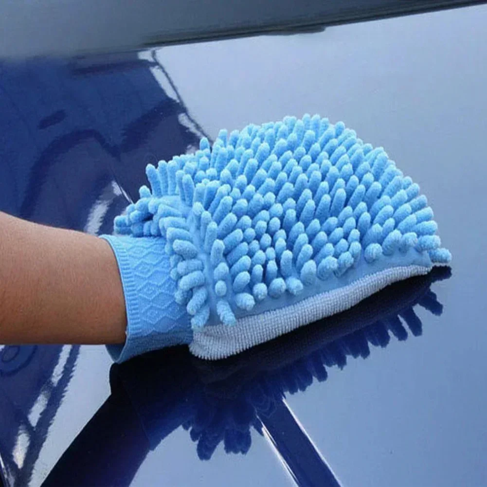 Luvas de lavagem de carro chenille coral velo luvas de lavagem limpador de limpeza de carro toalha de lavagem de poeira automática luva acessórios de limpeza de carro