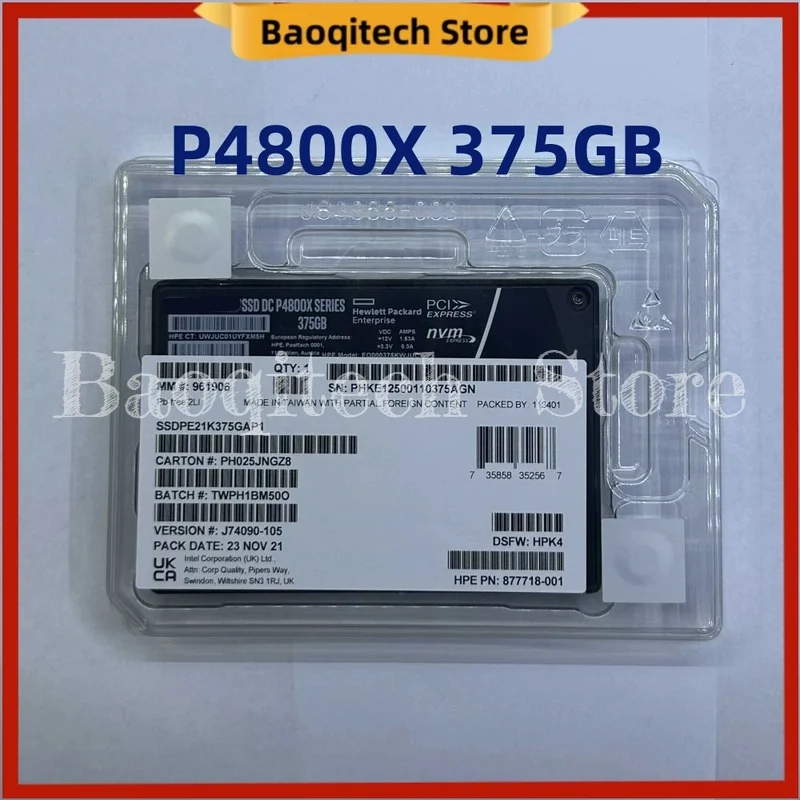 Nuevo original genuino P4800X 375G U.2 unidad de estado sólido empresarial de larga duración para disco de sistema Intel Aoteng