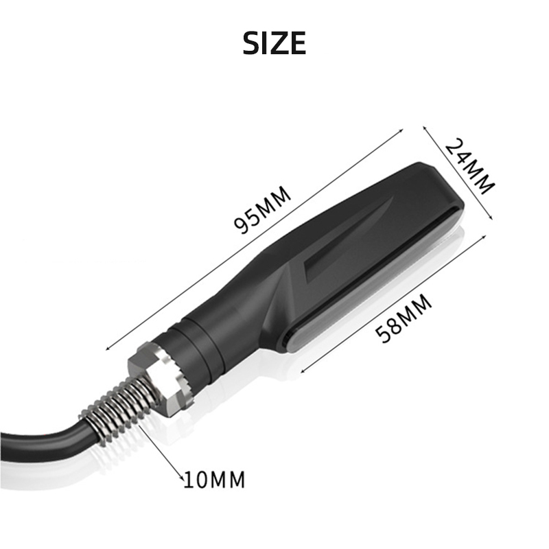 2PCS Motorcycle Flasher Turn Signal Light 12 SMD Amber Flowing Water Indicator Blinker Front Rear Signal Lamp Motorcycle Light