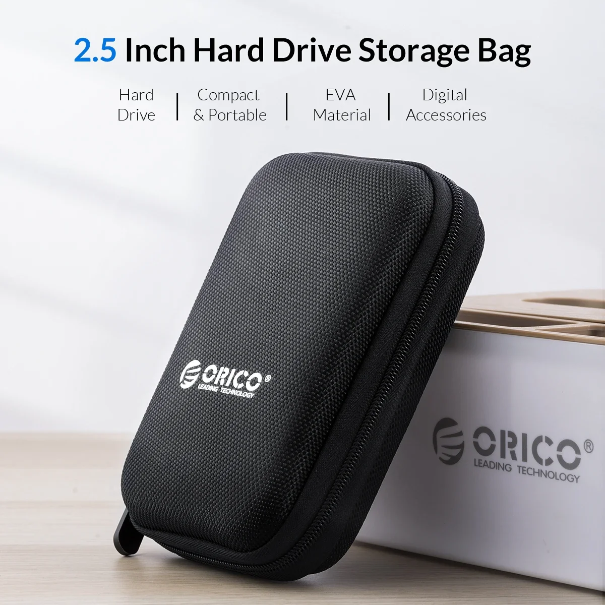ORICO 2.5 Inch HDD Box Bag  Portable Hard Drive Bag for External Portable HDD Hdd Box Case Storage Protection Black/Red/Grey
