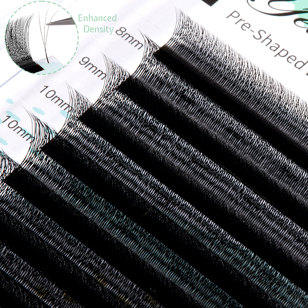 Yelix New 3D W Shape Small Opening Eyelash Extension Premade Volume Lashes L M Narrow 3D W Lashes Faux Eyelashes Makeup Tools