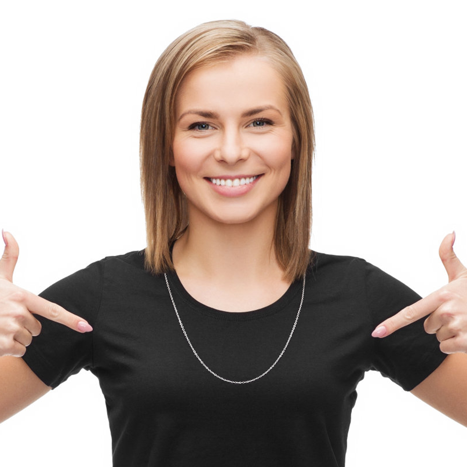 Цепочка из нержавеющей стали под золото, 45/50/55/60 см, 10 шт.