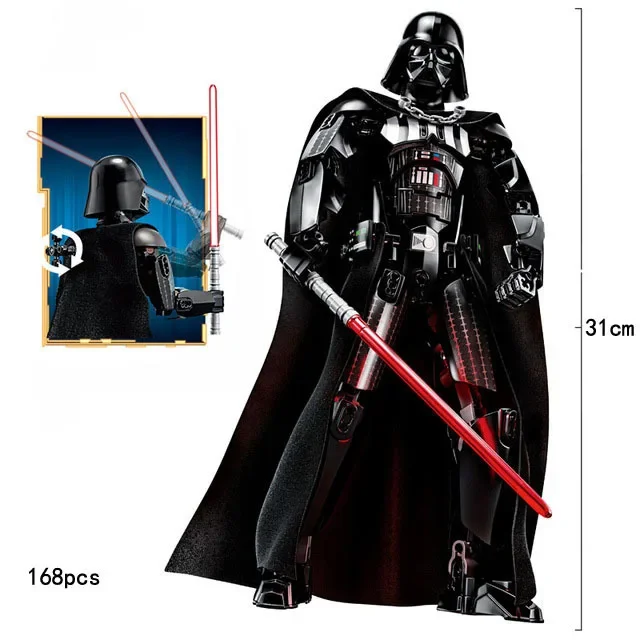Figura de construcción de guerras espaciales Stormtrooper Darth Vader Rey Kyle Ren Luke Skywalker figura juguetes bloque de construcción Compatible con Lego