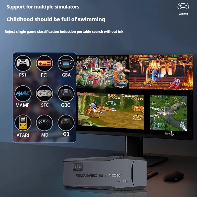 2.4G Dual Wireless Video Game Stick Joystick Console Gaming Stick 4K 20000+ Gaming 64GB Retro Gaming Thanksgiving Gift