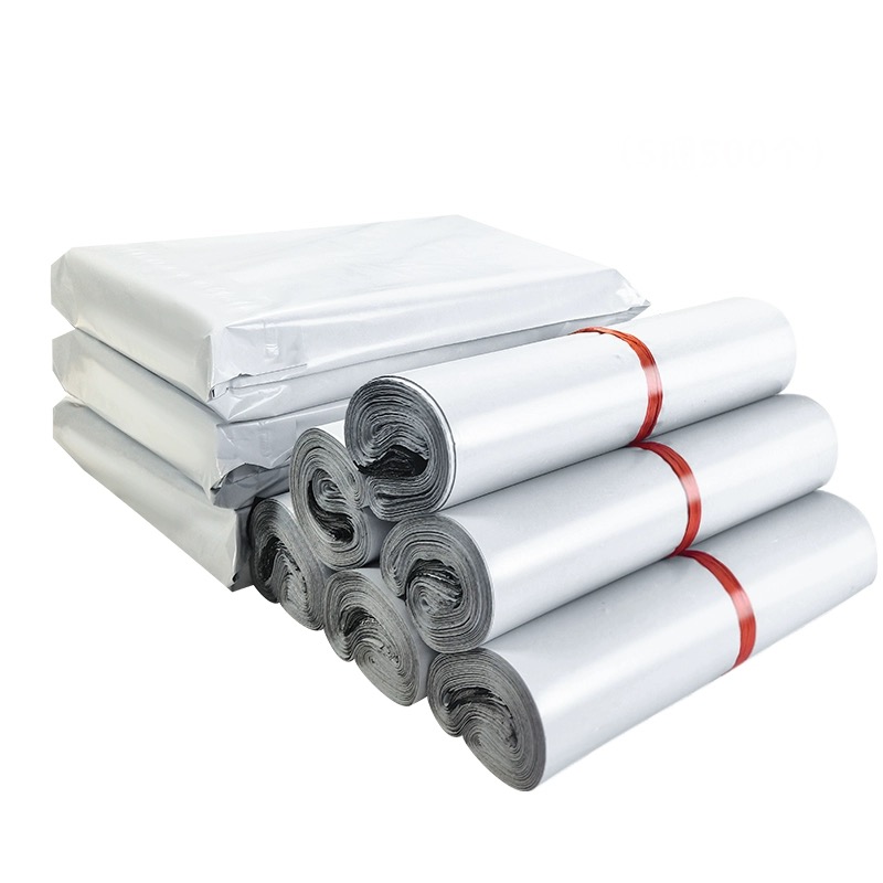 50 unids/lote bolsas de sobres de envío bolsas de almacenamiento de sobres exprés de plástico bolsas de correo de Color blanco bolsa de mensajería con sello autoadhesivo