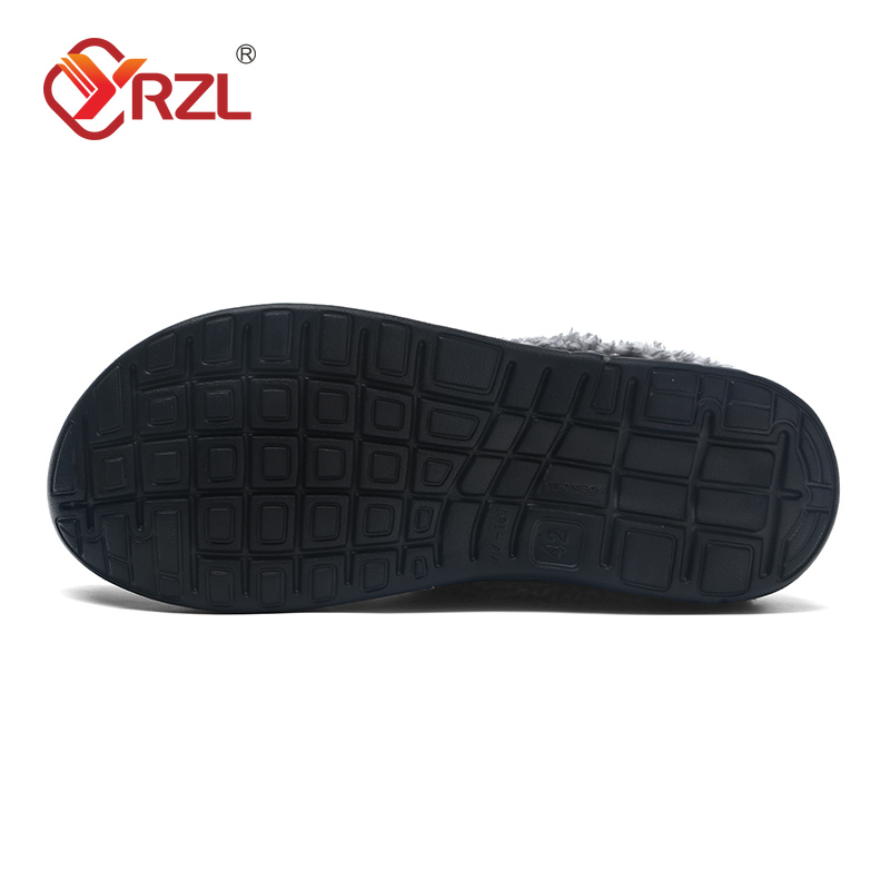 YRZL Winter-Hausschuhe für Herren und Damen, warme Schuhe für den Innenbereich, rutschfeste Baumwoll-Hausschuhe, lässige Clogs, Slip-on-Hausschuhe für Herren