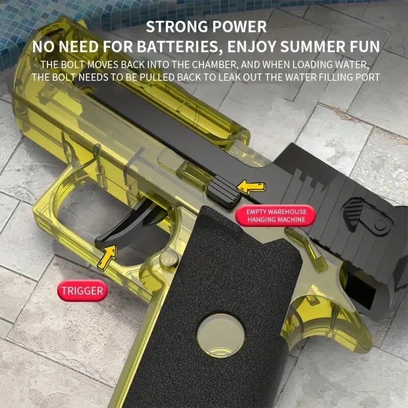 ปืนฉีดน้ำสำหรับเด็ก1ชิ้นสำหรับฤดูร้อนปืนไรเฟิลยิงอัตโนมัติต่อเนื่องเหมาะสำหรับใช้งานกลางแจ้ง