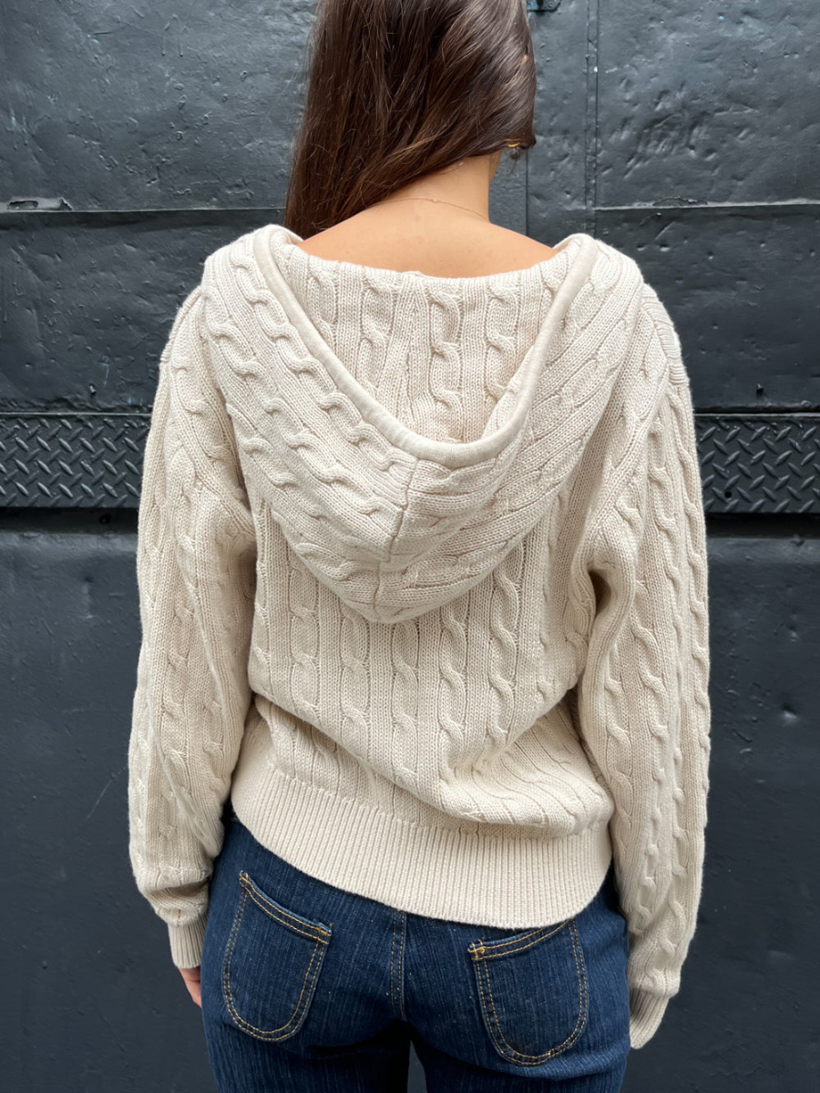 Torcido flor de malha cardigan camisola feminina outono manga longa com capuz zíper casaco curto streetwear moda blusas y2k topos