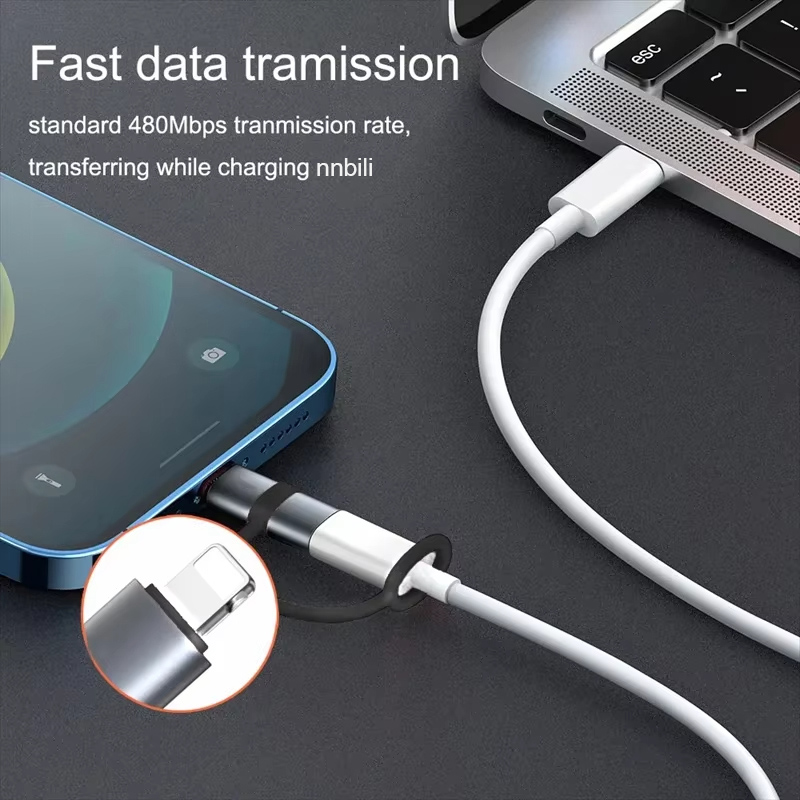 NNBILI PD30W Usb tipo C a ios adaptador para iOS macho a tipo C hembra convertidor para iPhone 14 13 12 11 Macbook conector rápido