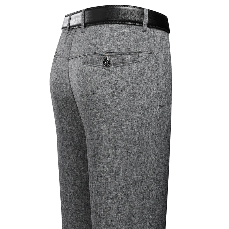 Herrenhose, Business-Freizeithose, Herbst- und Frühlingskleid, gerade Hose, schwarze Anzughose, lockere formelle Anzughose