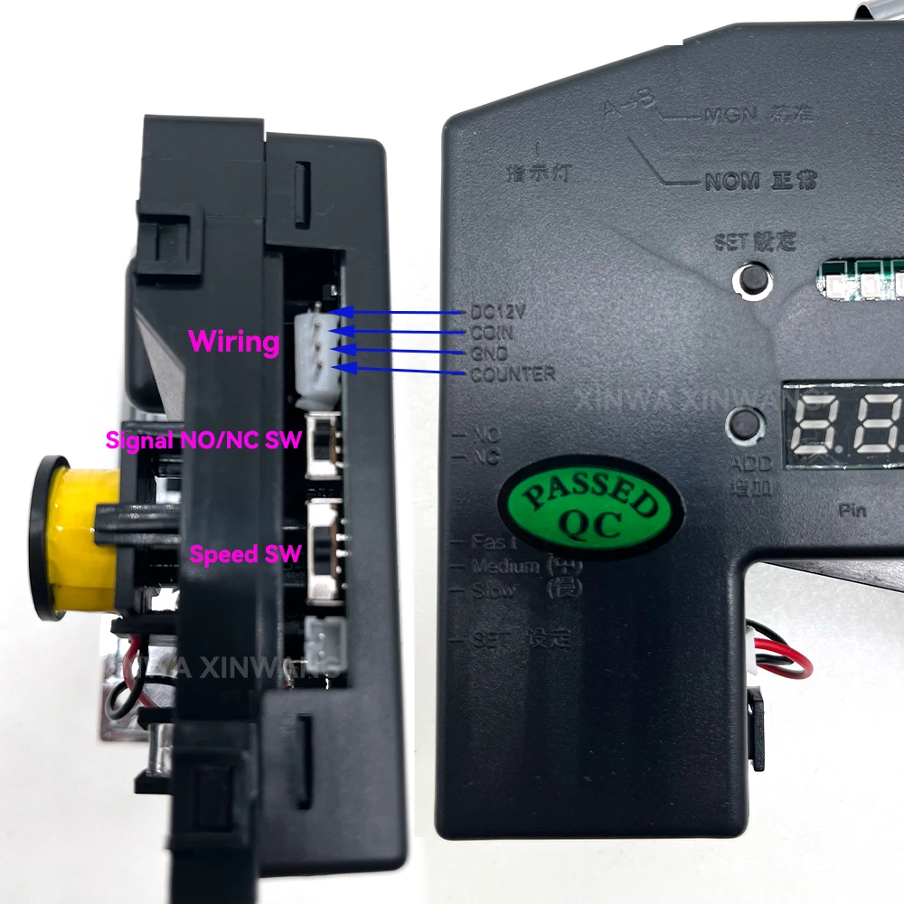 Multi Münz akzeptor Spiel Token Mechanismus mit 4-poligem Kabel für Klauen kran Neo Geo Arcade Slto Automaten Flipper Teile