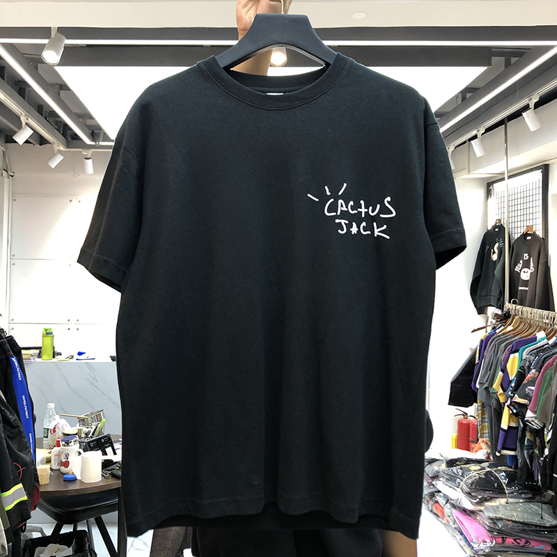 Nowe luksusowe koszulki hiphopowe Cactus Jack Travis 2025 męska bawełniana koszulka hiphopowa Streetwear Tee Top
