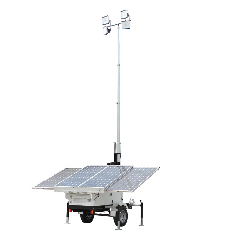 หอไฟแสงอาทิตย์ IP67แบบพกพาพร้อมไฟ LED