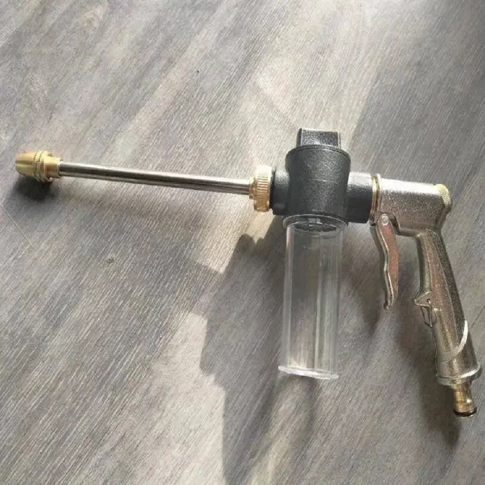 Pentole in schiuma per autolavaggio ad alta pressione Lances Strumenti di irrigazione Irrigatore in metallo regolabile Irrigatore per tubo di irrigazione da giardino
