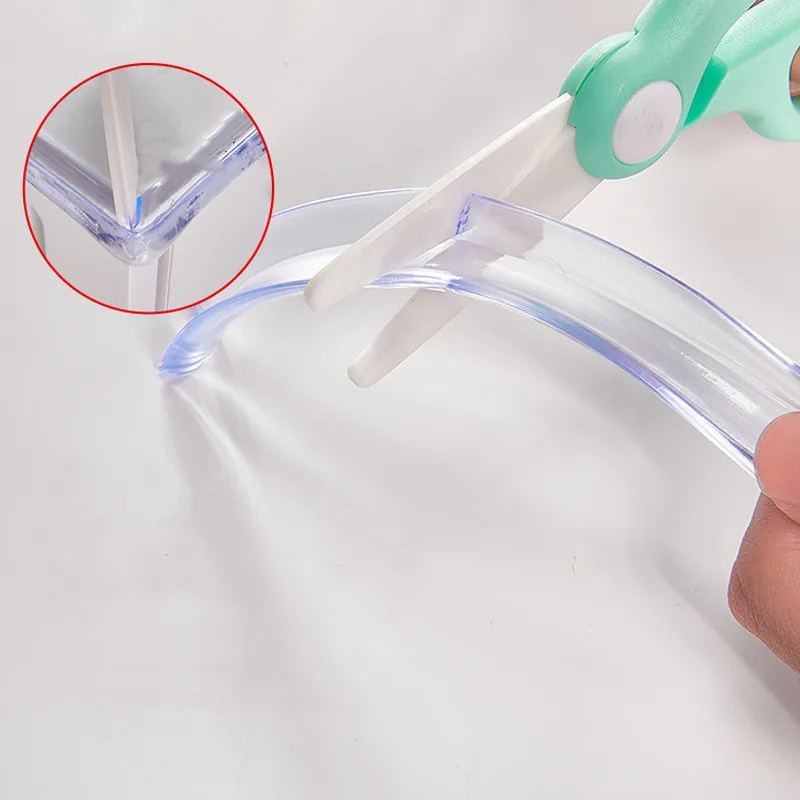 Self-Adhesive Table Furniture Corner Edge Protection Strip Collision Proof Edge Guards Transparent Soft PVC Bumper Strip