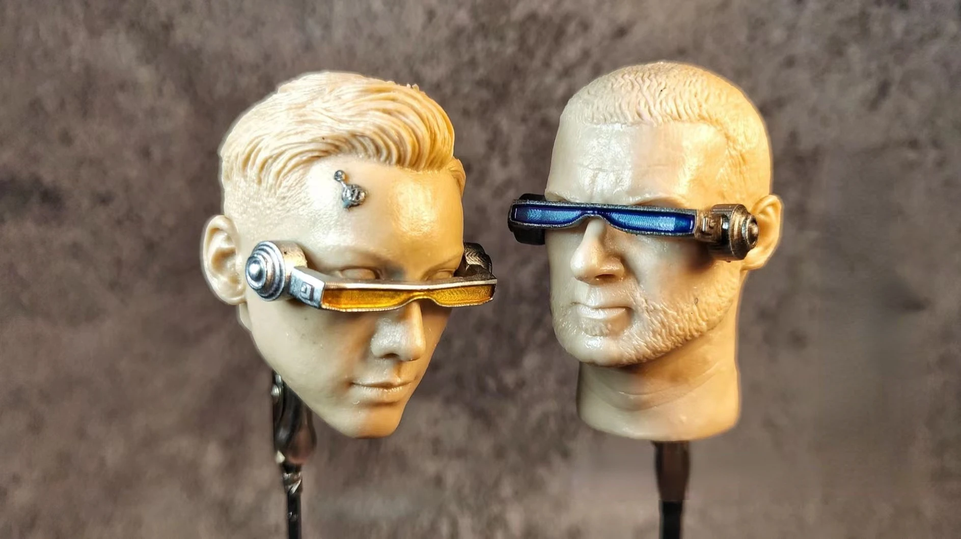 Óculos modelo holográfico para soldado masculino e feminino, 12 em escala, 1:6