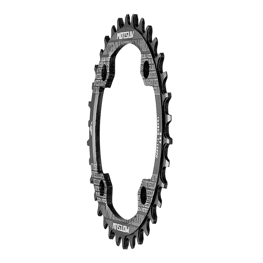 Xe Đạp Quay 104BCD Hình Vòng Tròn Hẹp Rộng 32T/34T/36T/38T MTB Chainring xe Đạp Chainwheel Xe Đạp Vòng Tròn Crankset Đơn Đĩa