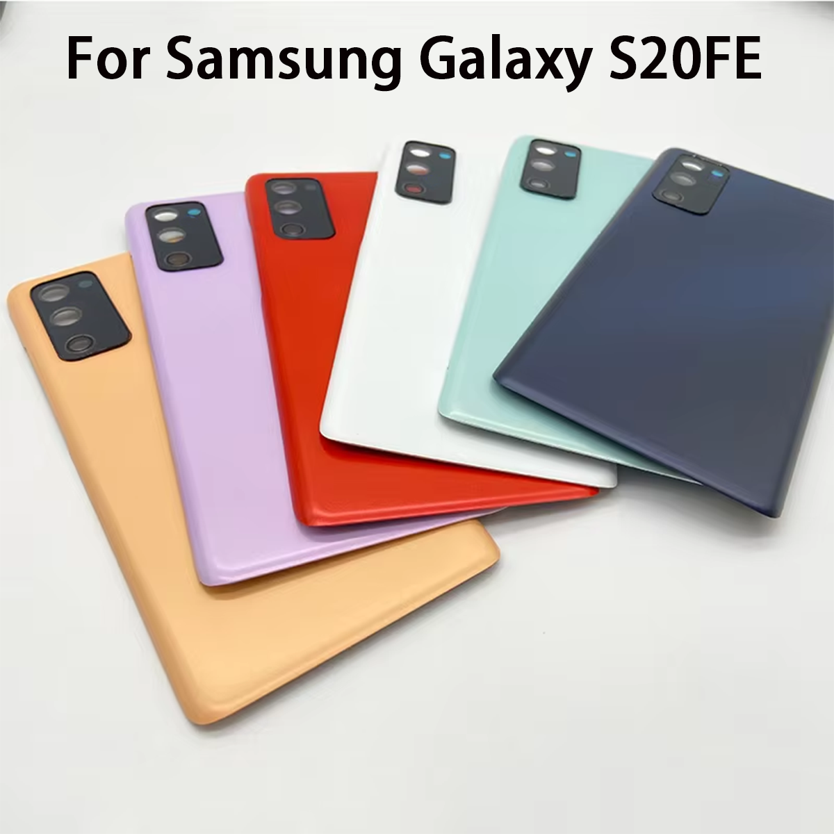 Cubierta trasera para batería Samsung s20fe, repuesto de cubierta de carcasa trasera de plástico para Samsung Galaxy S20 FE G7810 G781U G781B
