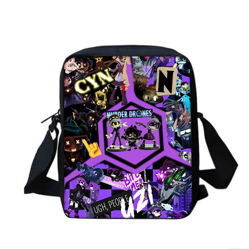 Murder Drones ボーイズ & ガールズ漫画プリントショルダーバッグキッズカジュアルトート電話バッグ男性 & 女性ショッピングバッグ最高の誕生日プレゼント