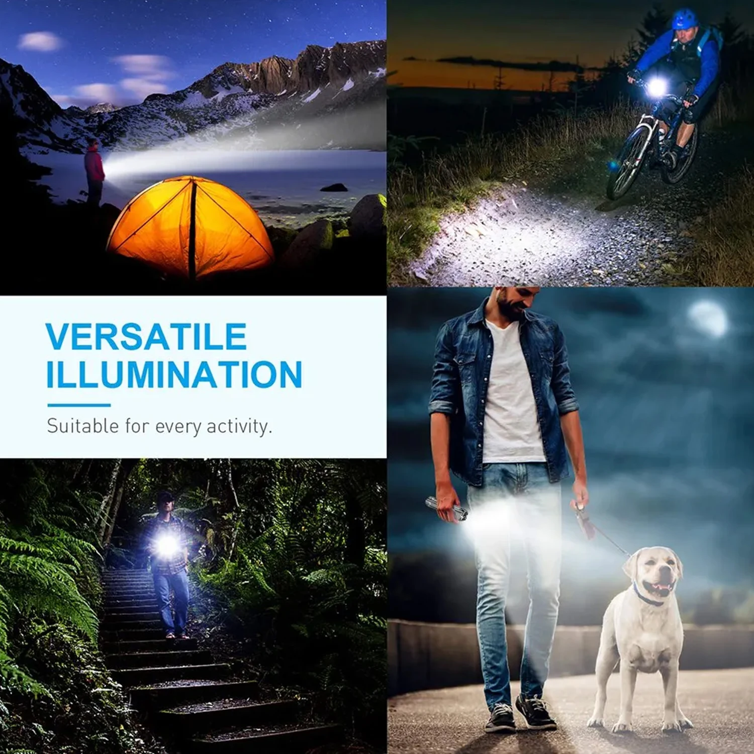 Flash Light Portable Rechargeable Spotlights High Power Led Flashlight Camping Ultra Powerful Protable Flashlight Lamp Work New