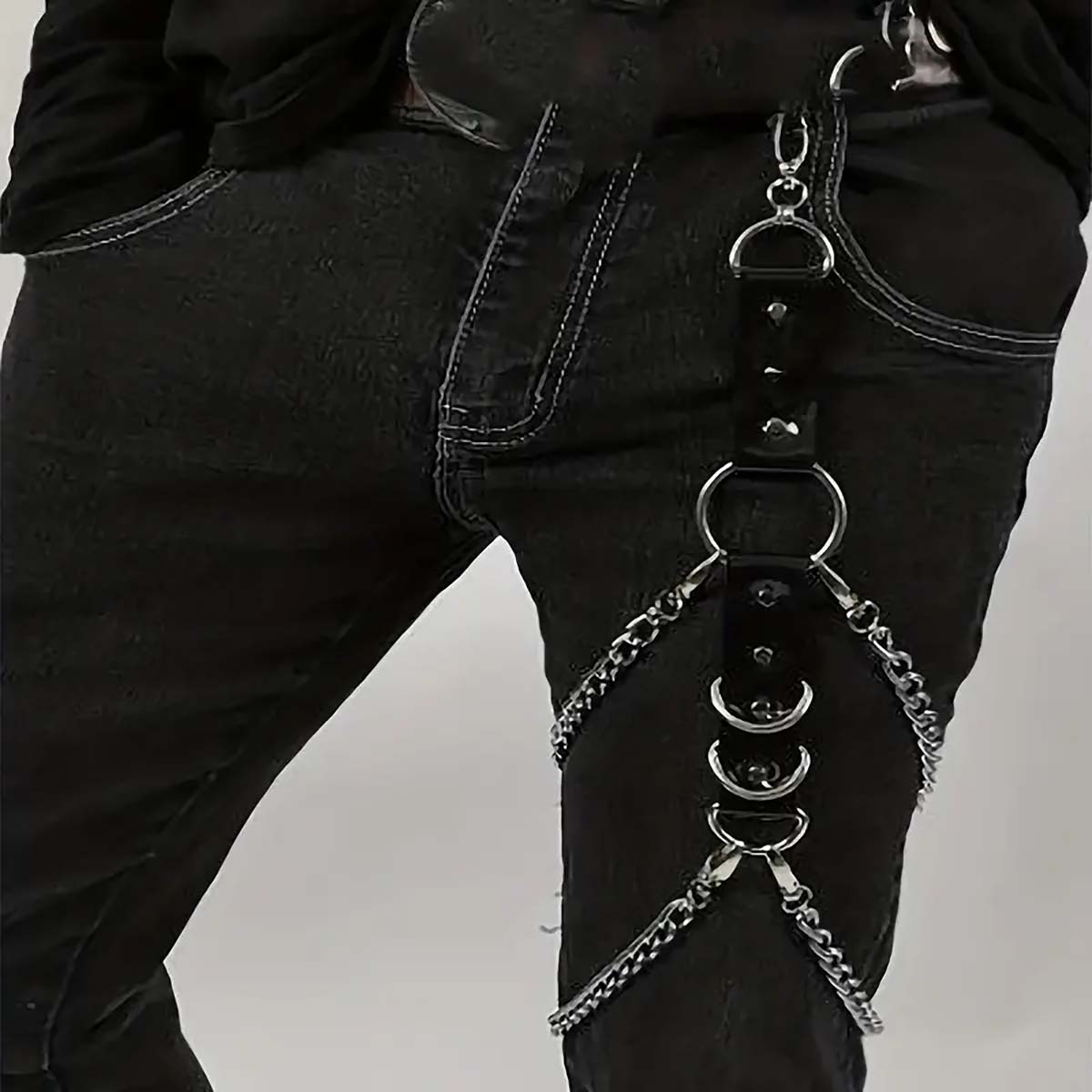 Leder Bein Harness Goth Oberschenkel Harness Straps Sexy Strumpfband Gürtel Bdsm Bondage Körper Hosenträger für Jeans Hosen Männer Zubehör