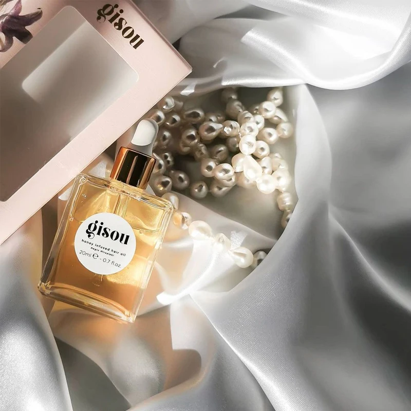 Gisou mit Honig angereichertes Lippenhaaröl, Reisegröße, angereichert mit Mirsalehi-Honig, um das Haar gründlich zu nähren und befeuchten. Geschenk für gesunde Mädchen