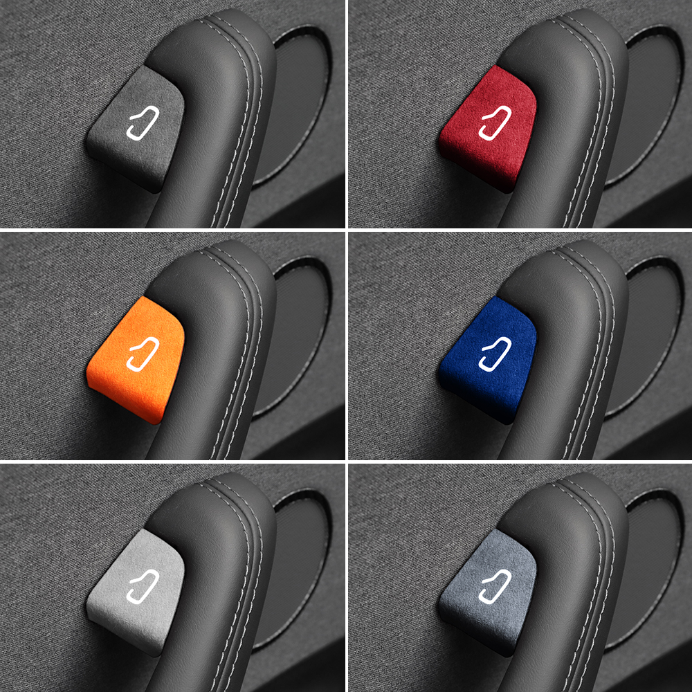 Cubierta embellecedora de parche para interruptor de puerta de gamuza superior italiana para Tesla Model 3 Highland 2024 Model Y Juniper 2025, accesorios de decoración para coche